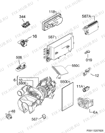 Схема №5 F55412VI0 с изображением Микромодуль для посудомоечной машины Aeg 973911076036012